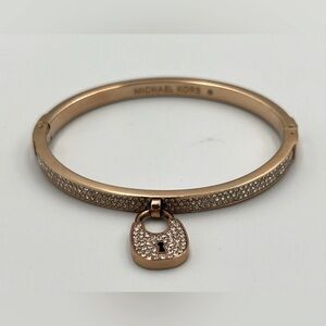 Michael Kors Rose Gold Bracelet with Crystal Charm 2017